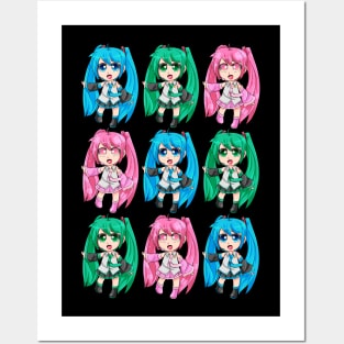 Hatsune Miku Chibis Posters and Art